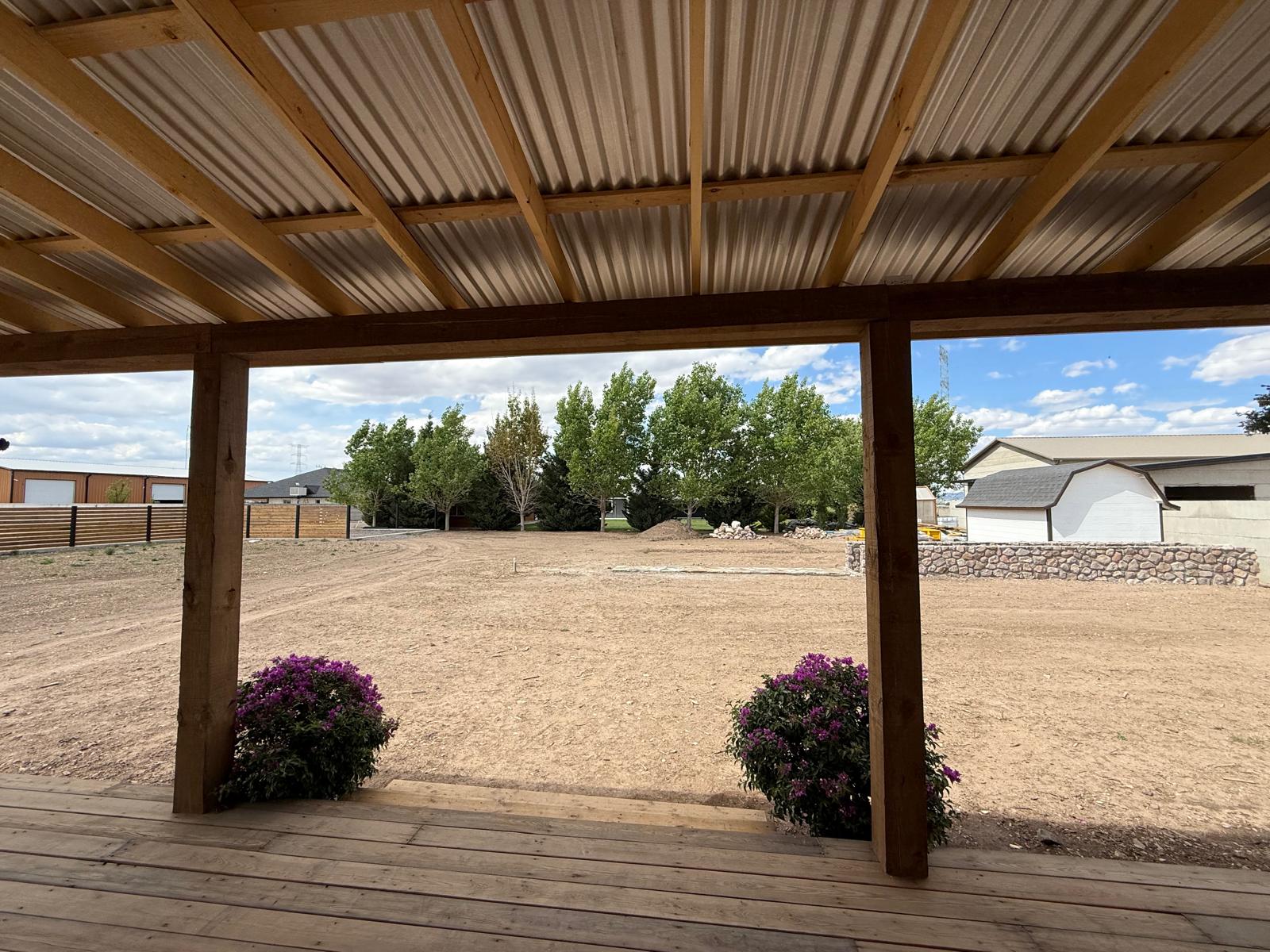 Wraparound porch view